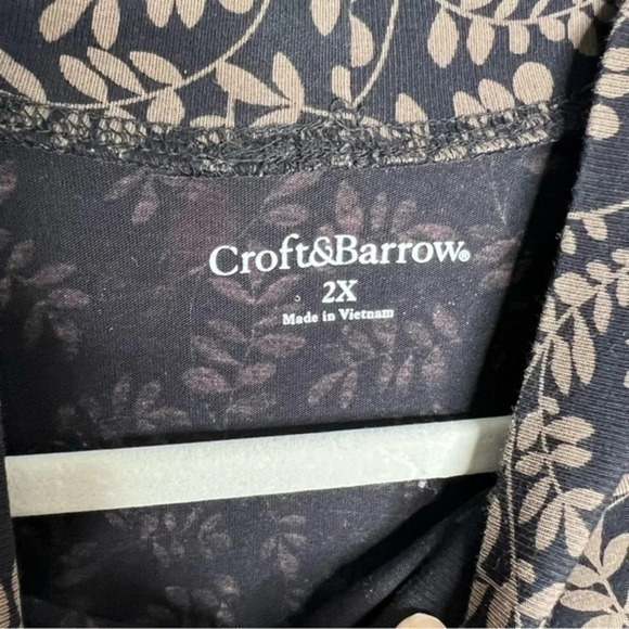 Croft & Barrow Mockneck Red Cardinal Bird Shirt - Size 2X - Picture 2 of 5